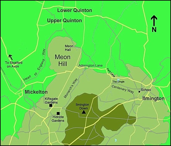 Ilmington Map - no routes shown